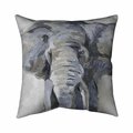 Begin Home Decor 26 x 26 in. Pastel Blue Elephant-Double Sided Print Indoor Pillow 5541-2626-AN141-1